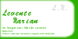 levente marian business card